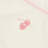 スモールチェリージップアップラッシュガード / SMALL CHERRY ZIP-UP RASHGUARD [IVORY]