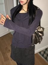 Kate グリッター タートル オフショルダー T シャツ
