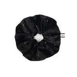 Velvet Dot Scrunchie (Black)