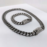 スチール ライン カーブ チェーン ネックレス / [BLESSEDBULLET]STEEL LINE CRUVE CHAIN NECKLACE_ANTIQUE SILVER/ANTIQUE GOLD