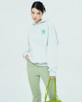 SMALL ROMAN TYPO LOGO HOODIE-WHITE MELANGE (6680880119926)