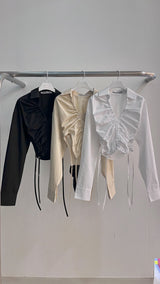 ホールドシャーリングシャツ/HOLD SHIRRING SHIRT