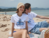 グランマ プリント クロップ Tシャツ / GRANDMA PRINTED CROP T-SHIRT BLUE