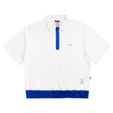 23 テリーカラージッパーショートスリーブ / 23 TERRY COLLAR ZIPPER SHORTSLEEVE WHITE / GREEN