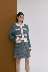 Colored tweed jacket 