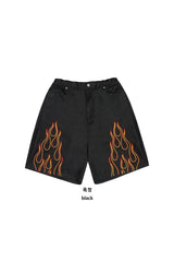 フレイム刺繡バミューダパンツ/VENTIQUE Flame embroidery Bermuda Shorts 2color