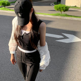 [Bellide made] Get-Up Snap Button Sleeveless