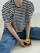 Garni puff stripe T