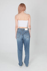 [Sserpe x Dilettantisme] Mid Washing Semi Baggy Denim Pants (6695941406838)