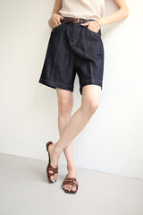 サマーラインジーンズ／リネンインディゴショートパンツ / SUMMER LINE JEANS / LINEN INDIGO SHORT PANTS