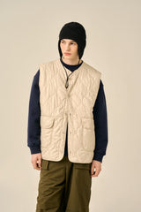 LIGHTWEIGHT QUILTED JUMPER - IVORY