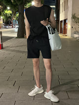 ラガーレーススリットスリーブレスシャツ/Lager Ice Slit Sleeveless Shirt (2 colors)
