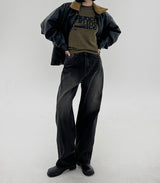 ウールレザージャンパー / Wool leather jumper (2color)