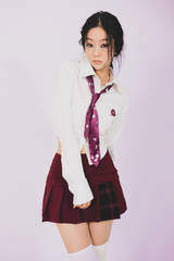 ローズシンボルクロップシャツ / ROSE SYMBOL CROP SHIRT #MAGENTA