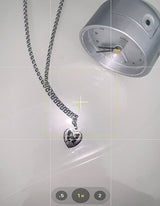 バタフライネックレス/No.9466 butterfly heart necklace