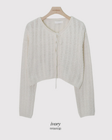 GL Cable Ribbon Knit Bolero Cardigan (3color)