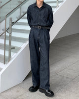 モノリネンツータックデニム / LE Mono Linen Two-Tuck Denim