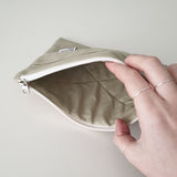 Oxford simple line strap pouch - beige