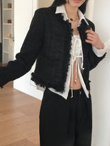 【MADE】シャドー フリンジフックツイードジャケット
