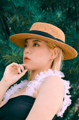 ラッフルマルチトリコットスパンロングチューブトップ/ruffle multi tricot span long tube top (black)