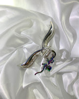 Rainbow lizard heart Hairpin (6672858382454)