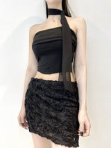 ベラスカーフコルセットトップセット/778. Bella scarf corset top set (2color)