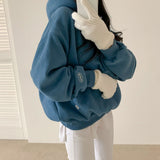 [Bellide made/fleece-lined wool] Berrygood fleece-lined wool embroidery hoodie