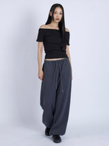 Off Shoulder Top, Black