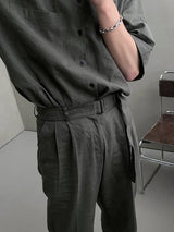 *カントリネン半袖オーバーサイズTシャツ