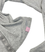 ココスクエアネックリブドボタントップ / PNF made Coco squarneck ribbed button top