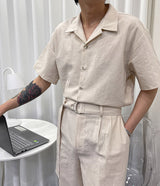 リネンワイドジャンプスーツ / RO linen wide jumpsuit (3 colors)