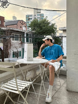 LMNサンフランシスコ ピグメントウォッシング半袖Tシャツ / LMN San Francisco Pigment Washing Short-Sleeved T-Shirt (4 colors)