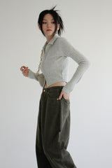モモ2ウェイニットジップアップ / Momo 2 way knit zip-up (4color)