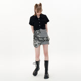 Frill Skirt [Tie-dye check] (6596678582390)