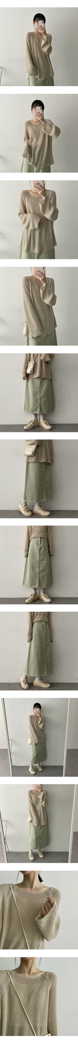 Hwiby Lip Round Long Sleeve Knitwear