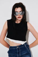 カッターノースリーブトップ/CUTTER SLEEVELESS TOP