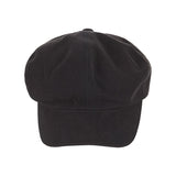 embroidery newsboy cap BLACK