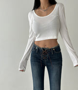 Basic Double-Sided Cropped T-shirt
