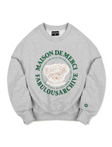 Women's Crop Bear Friends Embo Embroidery Sweatshirt Gray(FCB3TS355W)