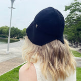 VZ stud logo summer knit bonnet hat Black