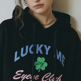 EYEYE LUCKY ME HOODIE_BLACK (EEOO3HDR01W)(Copy) (6622897995894)