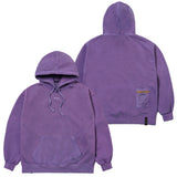 22スクレイプピグメントオーバーサイズヘビースウェットフーディ / 22 SCRAPE PIGMENT OVERSIZED HEAVY SWEAT HOODIE BEIGE / PURPLE / CHARCOAL