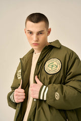 OVER PATCH PADDED BLOUSON - KHAKI