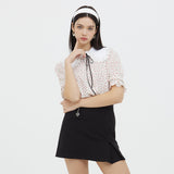 レースビッグカラーフラワーブラウス / LACE BIG COLLAR FLOWER BLOUSE _ WHITE