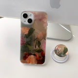 ローズ - レインフラワーマグセーフスマホケース　ビーズトックセット