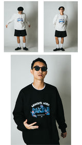 DAKYAM 2023 A/W Wonder Work Worker Gem Minerイラストレーションクルーネックスウェット