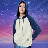 ラグランフードニットジップアップ / Raglan hood knit zipup