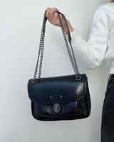 ツキステッチチェーンレザーショルダーバッグ/Tsuki Stitch Chain Leather Shoulder Bag
