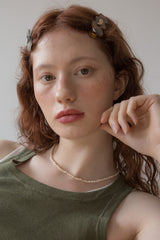 ティニーパールウィズドロップペンダントネックレス/Tiny pearl with drop pendant necklace