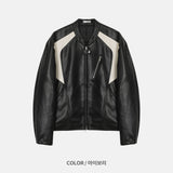 (UNISEX) ピース配色レーサージャケット